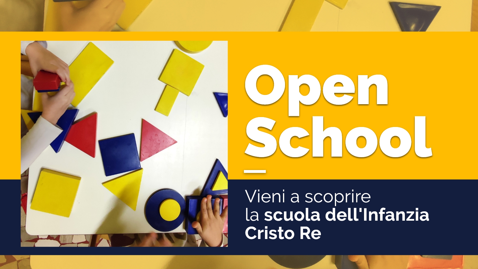 Open school della scuola dell'Infanzia Cristo Re sita in via Emilia Ponente 135 a Bologna, chiama lo 051387624 per prendere un appuntamento